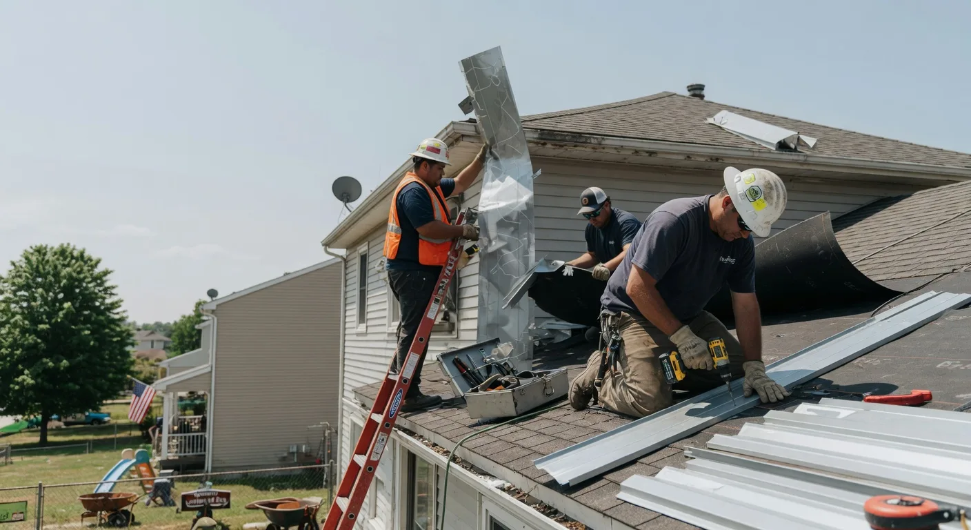 Storm Damage Metal Roof Repair in Keezletown, VA